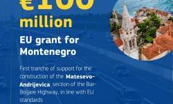 EU opredijelila značajna sredstva za nastavak autoputa Bar-Boljare